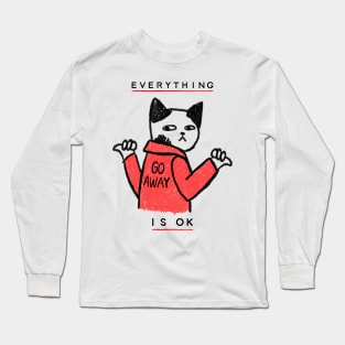 Cat Go Away Long Sleeve T-Shirt